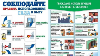 Памятки по мерам безопасности при пользовании газом.